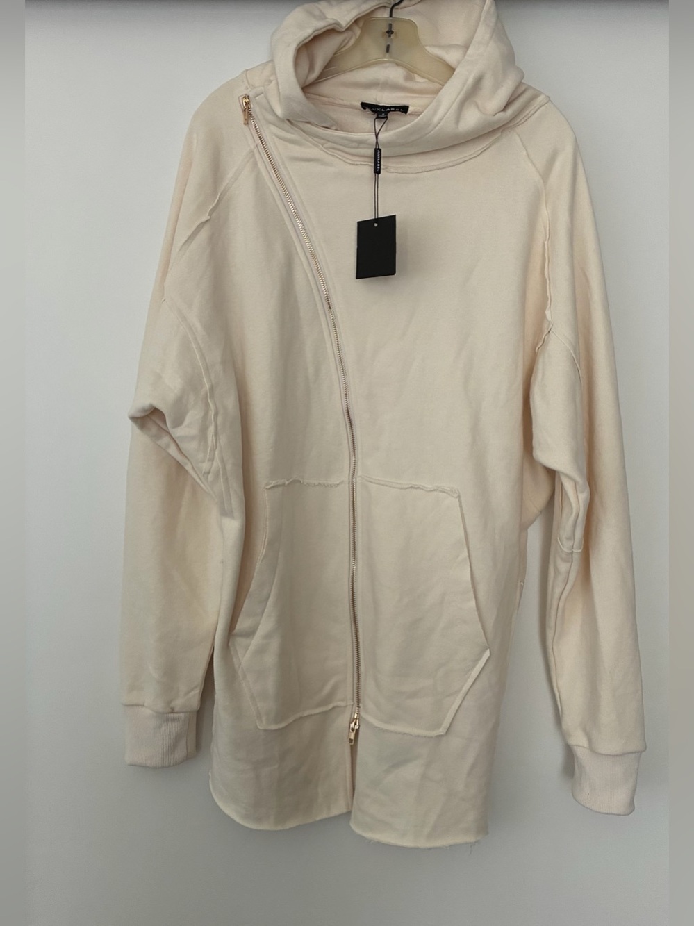 New Womens Off White JLux Label  Hoodie/Jacket Cover Up  Size Small